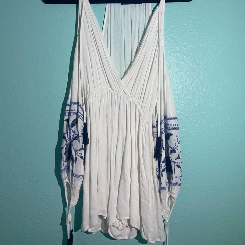 Blue Detailed Rustic Royal Romper